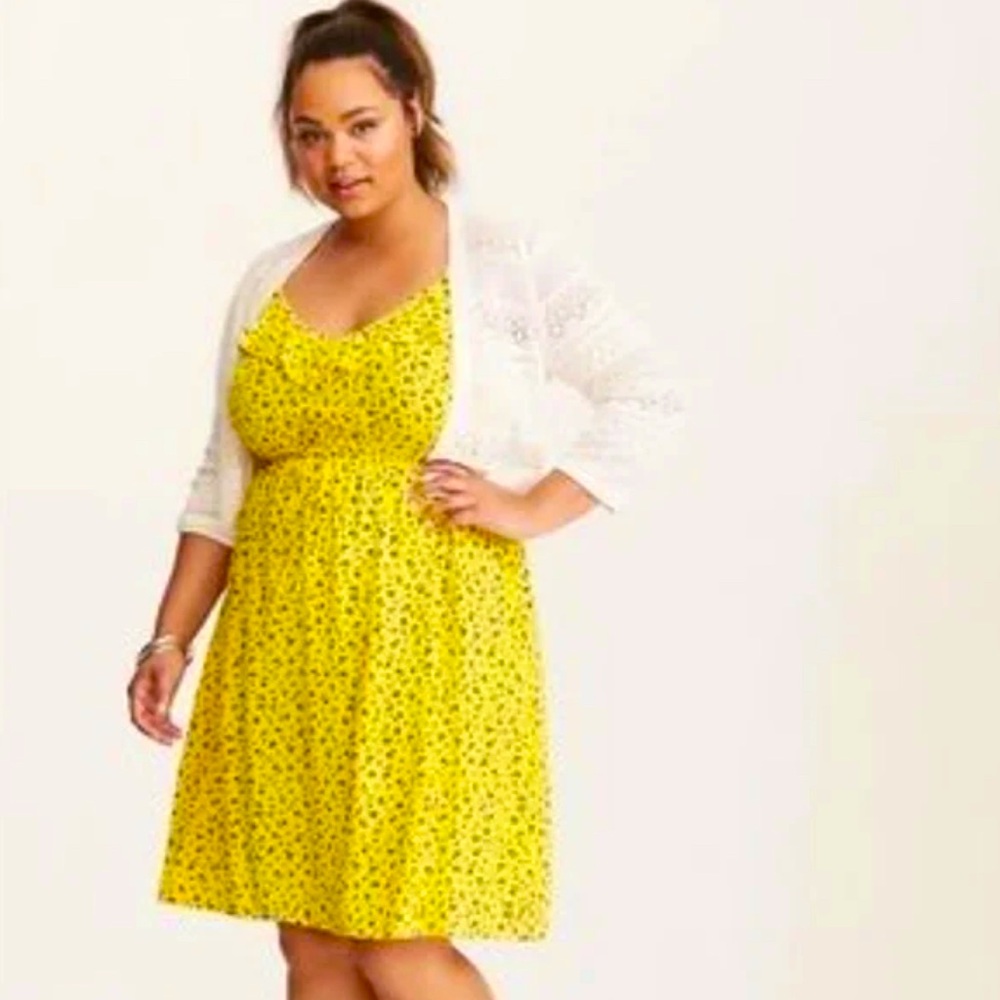 Torrid size 0 Yellow Micro Floral Summer Dress